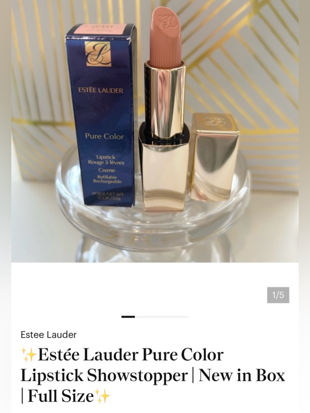Estée Lauder pure color lipstick --840. Showstopper